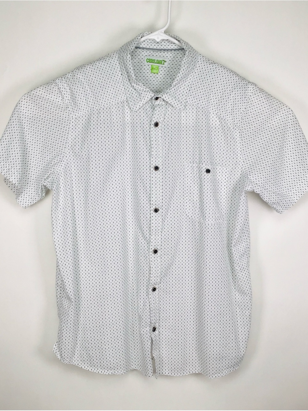Cariloha men’s short sleeve button up casual shirt XL